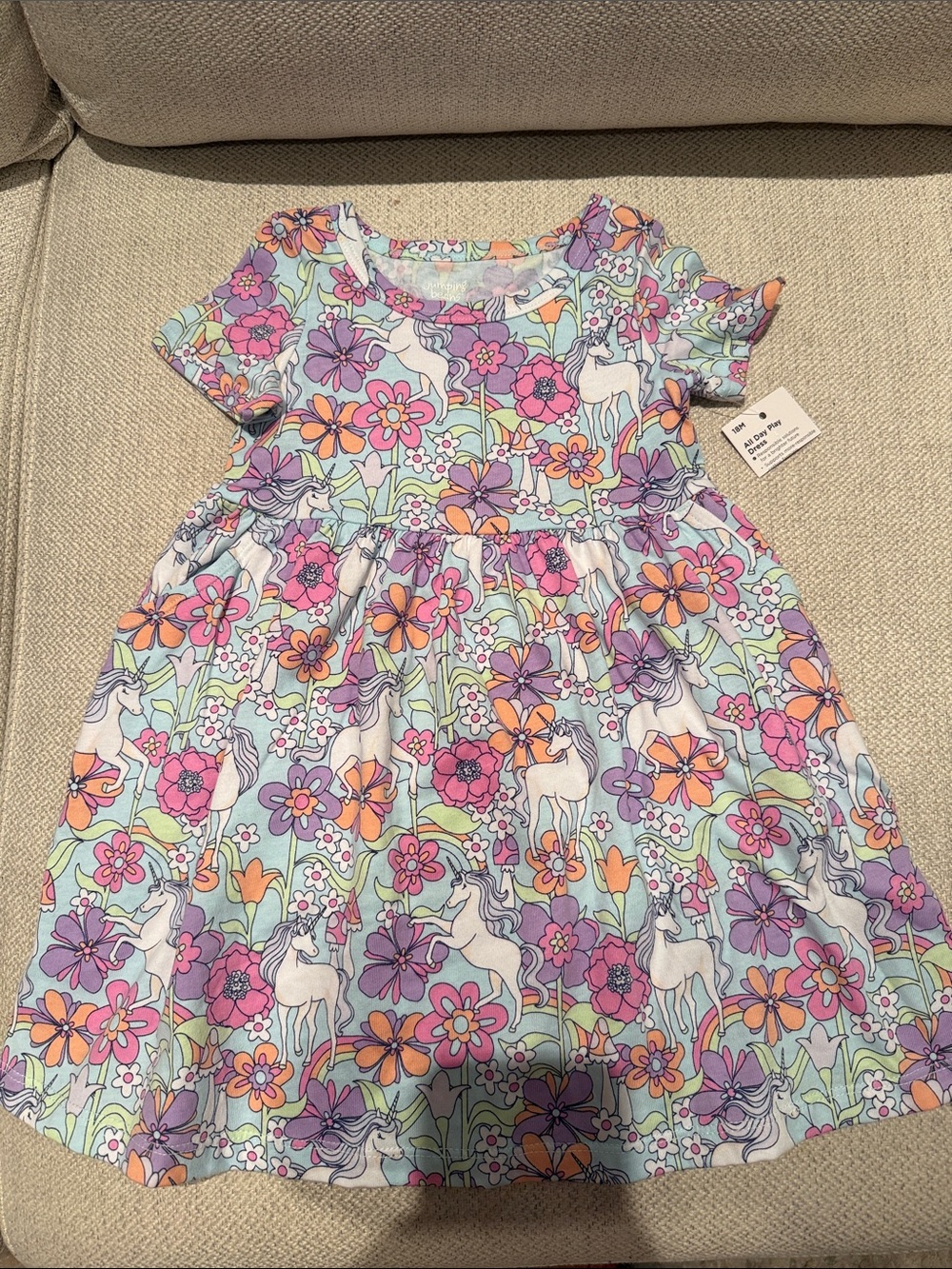 Baby & Toddler Girl Jumping Beans® Short Sleeve Dress 18 MONTHS